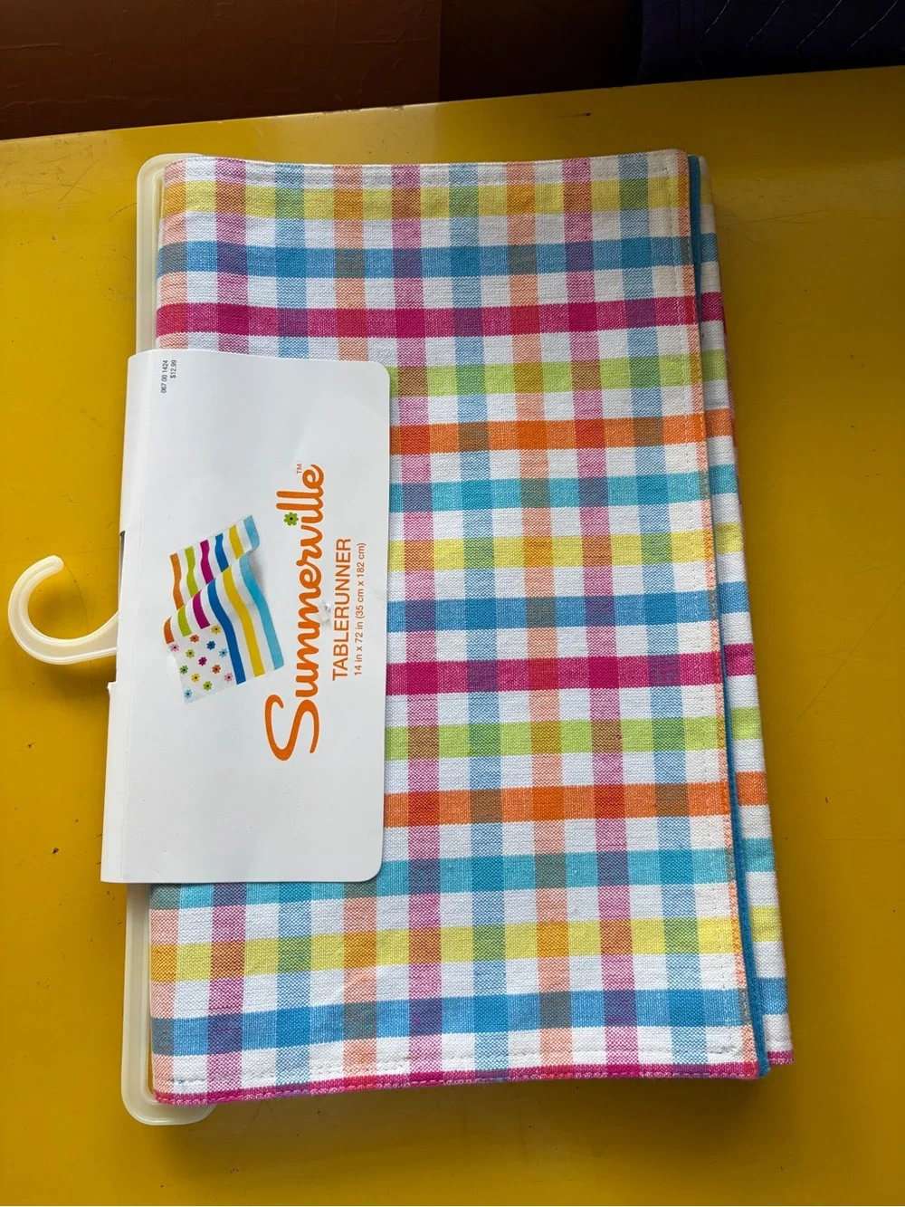 Summerville Multicolor Gingham Table Runner